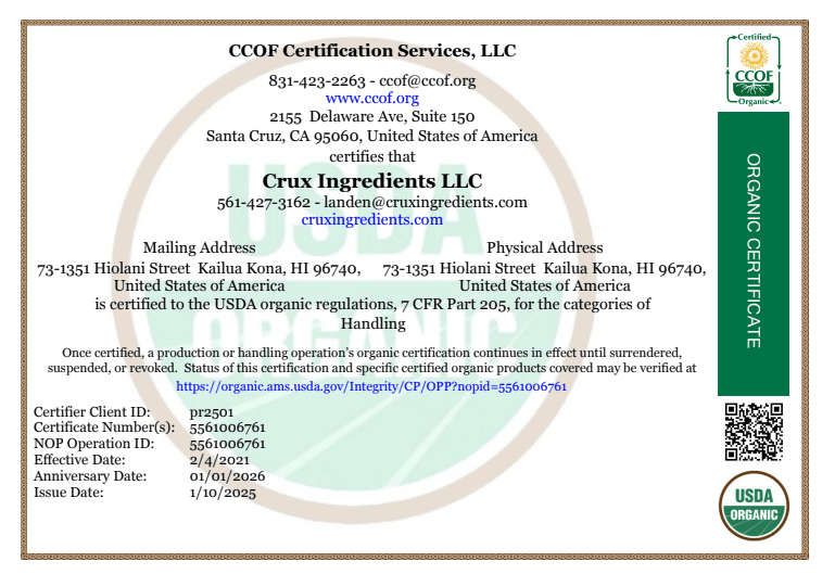 Organic Certification